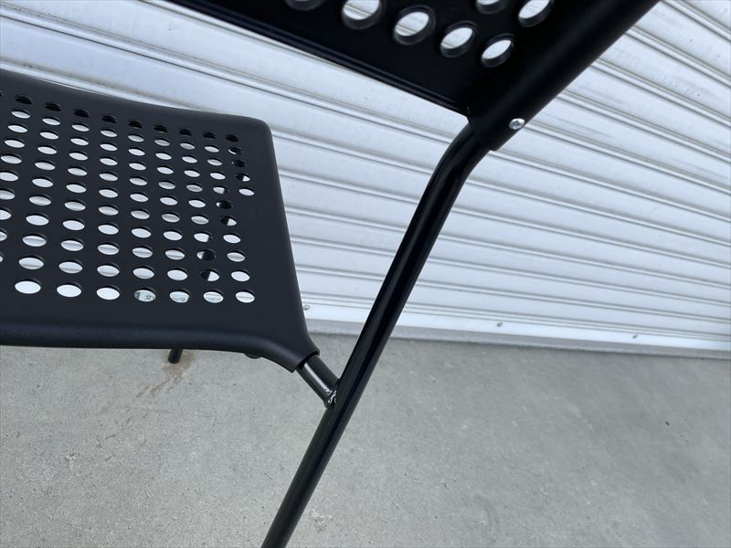 軽量スタッキングチェア 黒 拡大画像