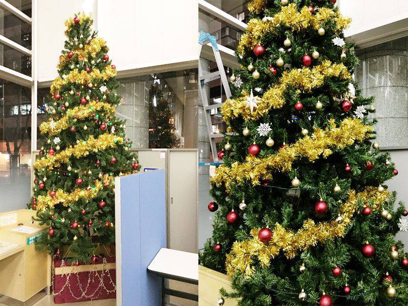 大型クリスマスツリー 現場風景