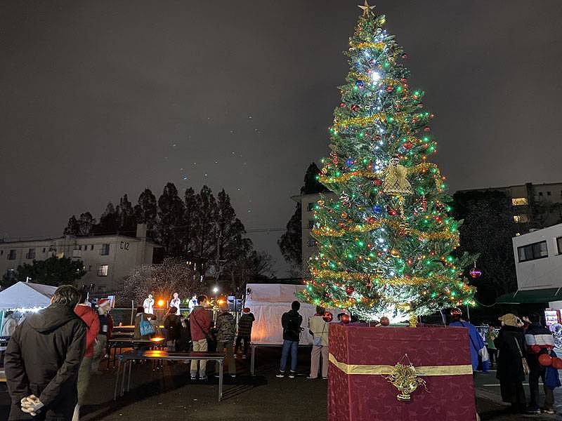 大型クリスマスツリー 現場 現場写真