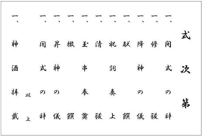 式次第 イメージ画像
