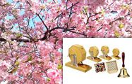 桜祭りが行われた時に抽選器セットを使用