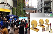 周年記念のストアイベントの抽選会で抽選器セットを使用