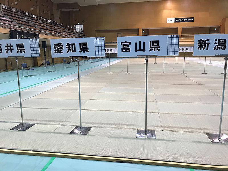 T型ポップスタンド 現場写真