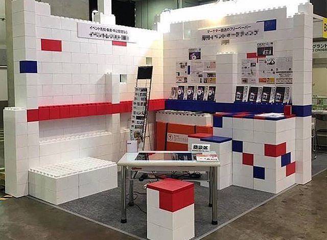 マイ・ブロックで展示ブースづくり
