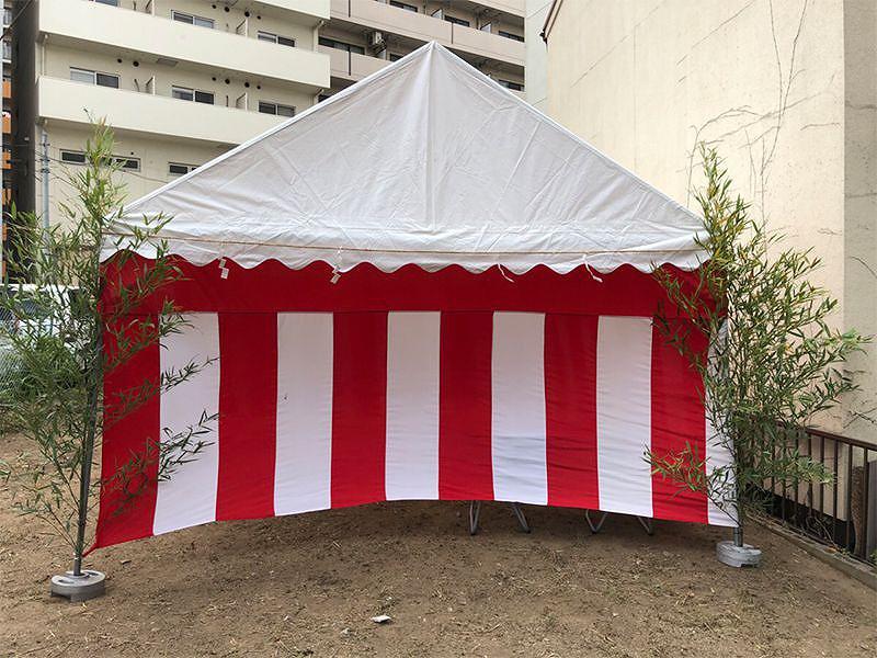 紅白幕、6坪テント 使用風景