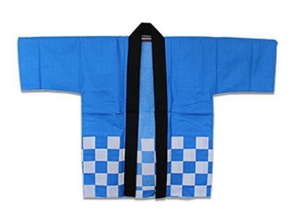 市松柄ハッピ 青 正面