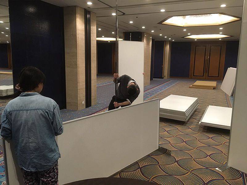 システムパネル 設営