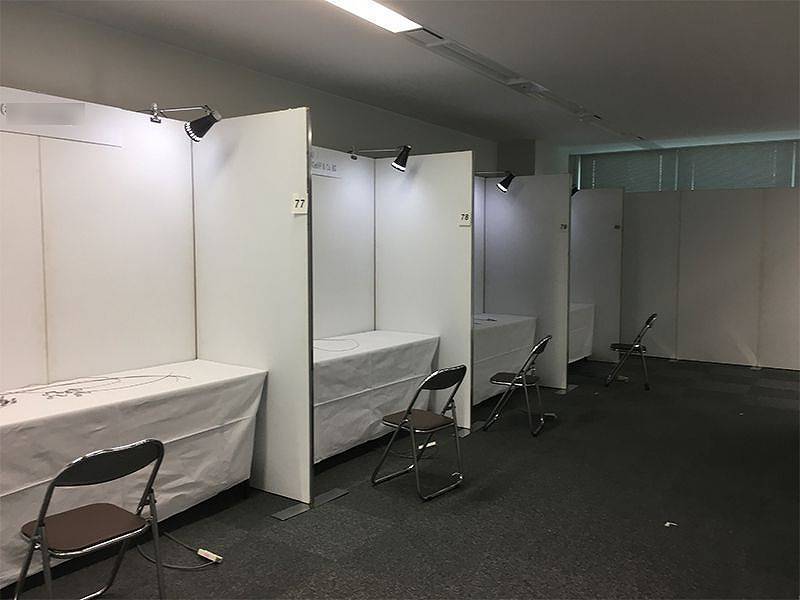 展示会用Pパネル 設営の様子