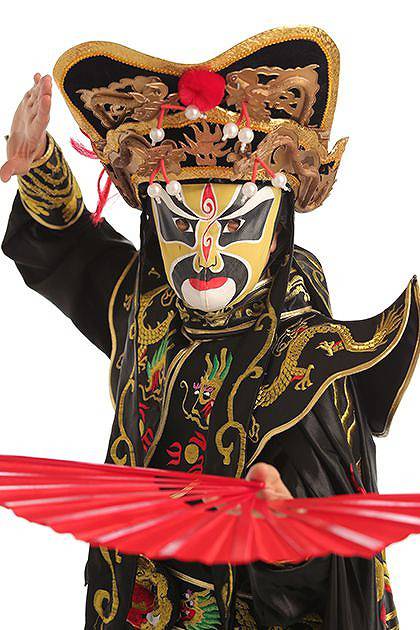 変面師 黄色いお面 バストアップ