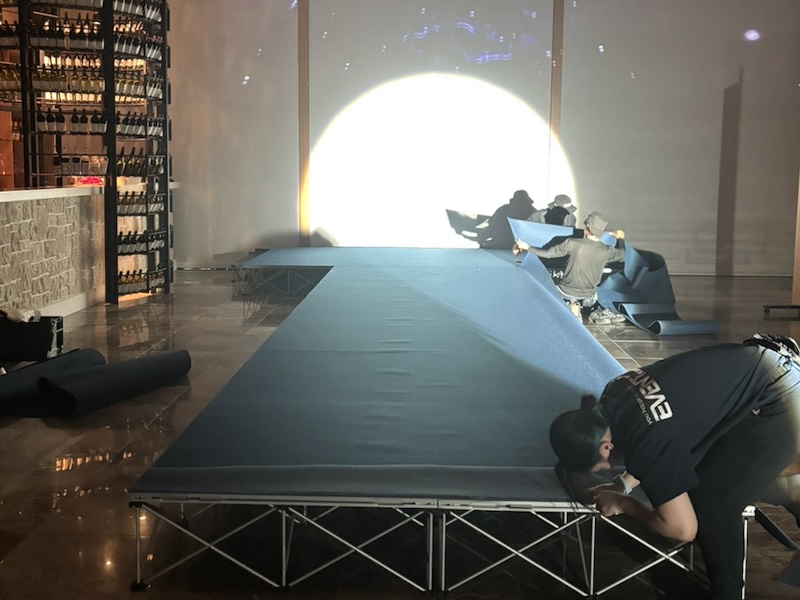 ファッションショー 設営風景