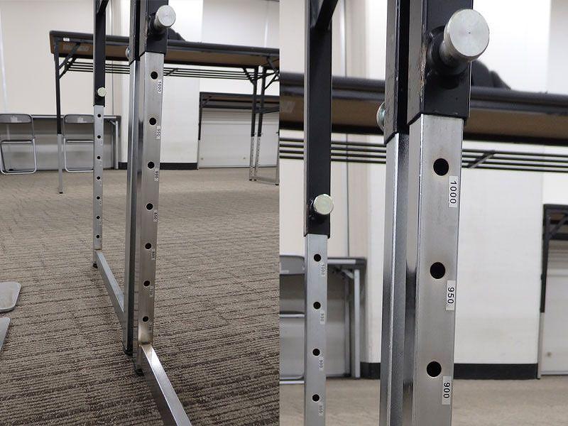 高さ調整部分はピンロック式です。