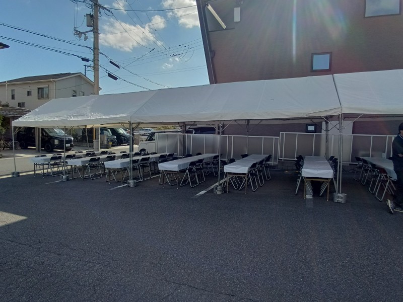 飲食イベント横から会場を見た様子
