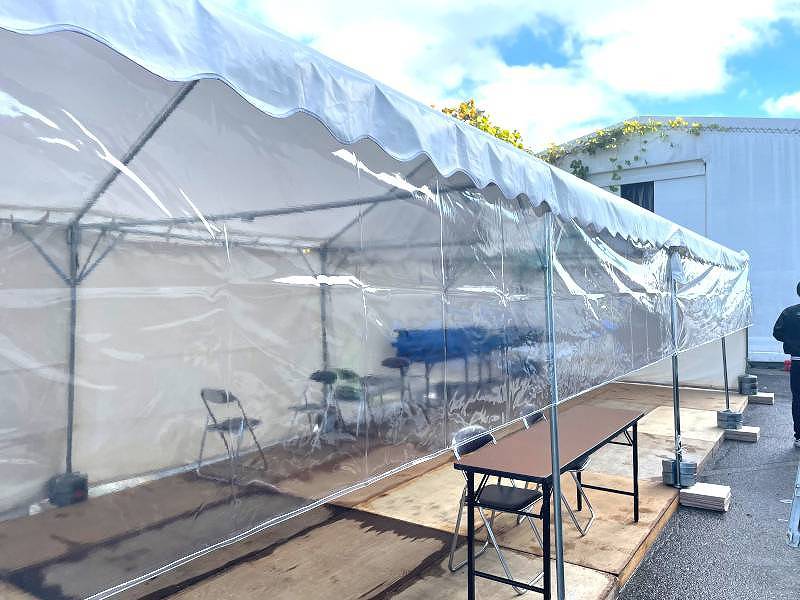 テント用飛沫感染防止ビニールシート レンタル
