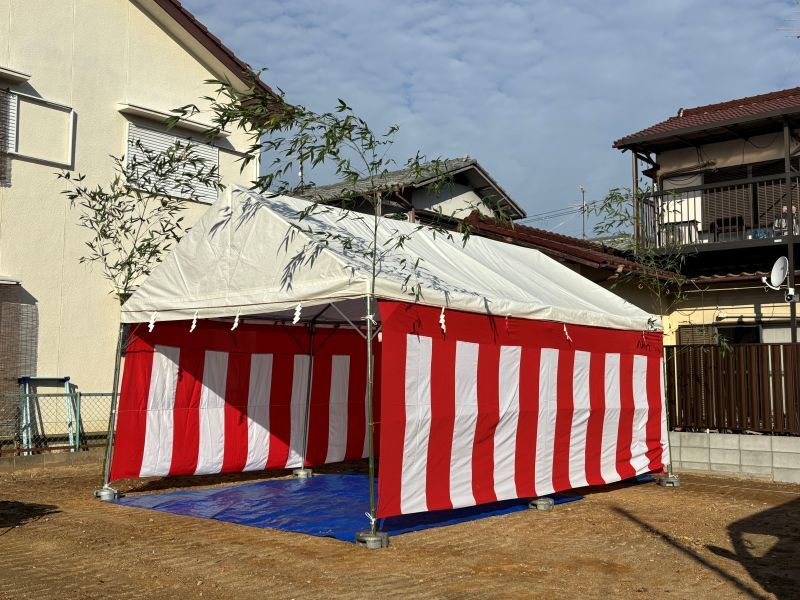 地鎮祭 設営