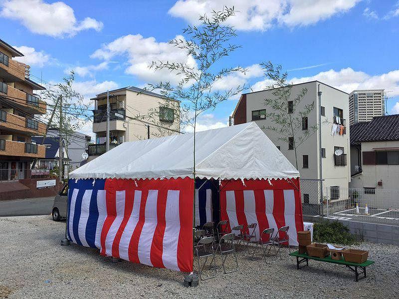 略式地鎮祭 テント