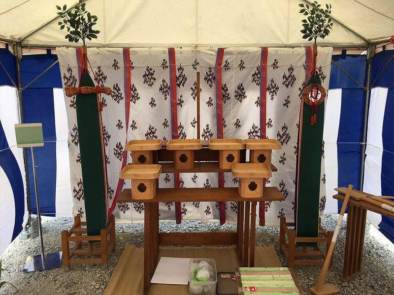 略式地鎮祭 祭壇
