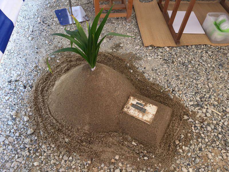 略式地鎮祭 盛り砂と青草